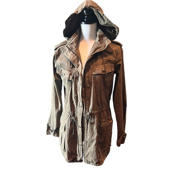 ARITZIA Talula Trooper Jacket Army Green Utility Hooded Oversized Woman’s SZ XS - Picture 6 of 8
